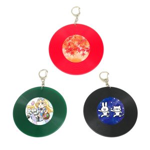 レコード風 キーホルダー