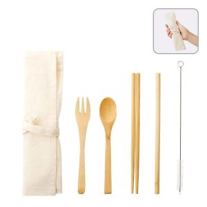 カトラリーセット　バンブータイプ　5点セット [竹素材のエコグッズ]