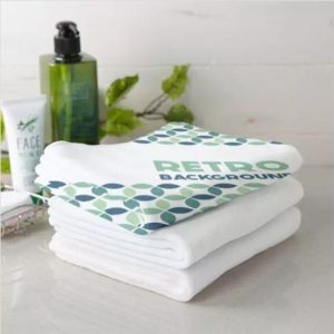 ソフトタッチフェイスタオル　ホワイト [全面昇華転写印刷可能]