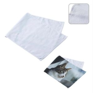 コットンシャーリングフェイスタオル　ホワイト [全面インクジェット印刷]