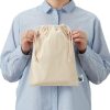 フェアトレードコットン巾着（M） ナチュラル　[フェアトレード認証商品] - 画像 (2)