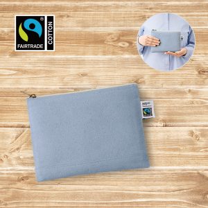 フェアトレードコットンキャンバスフラットポーチ（S）４カラー展開　[フェアトレード認証商品]