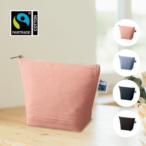 フェアトレードコットンキャンバスデイリーポーチ（S）　４色カラー展開　[フェアトレード認証商品]