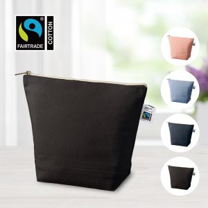 フェアトレードコットンキャンバスデイリーポーチ（M）　４色カラー展開　[フェアトレード認証商品]