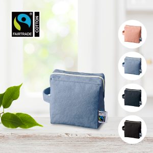 フェアトレードコットンキャンバスファスナーポーチ（S）　４カラー展開　[フェアトレード認証商品]