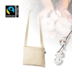 フェアトレードコットンキャンバスサコッシュ ナチュラル