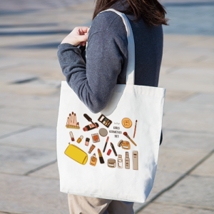 厚手コットンマチ付トート（Ｌ） ナチュラル [エコマーク認定商品]