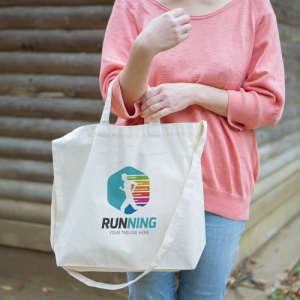 厚手コットンWスタイルバッグ ナチュラル [エコマーク認定商品]